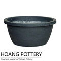 Black Round Terrazzo Flower Pot 1