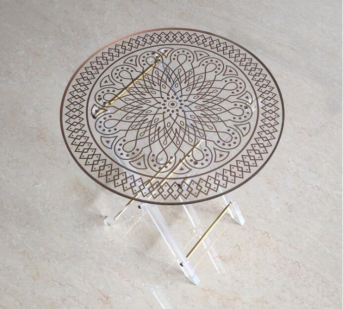 Hot sell odm design clear acrylic folding table from shenzhen 4