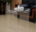 Custom design clear Acrylic Nesting Table