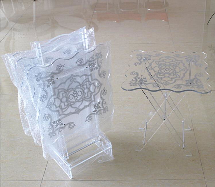 Wholesale small folding acrylic transparent table