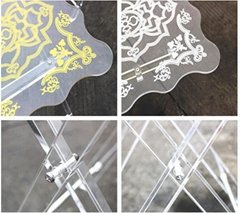 Factory hot bend crystal Acrylic Folding Table