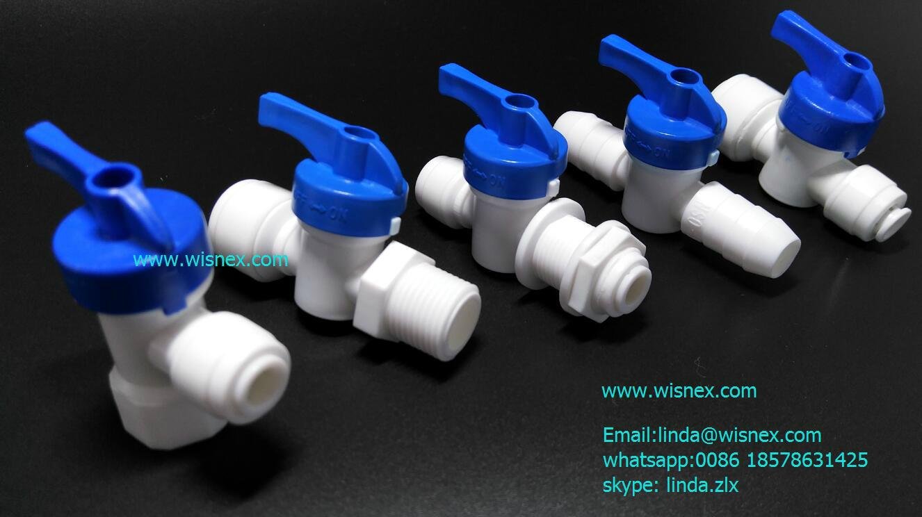 RO quick fittings 1/4" male thread ball valve inlet valve 5