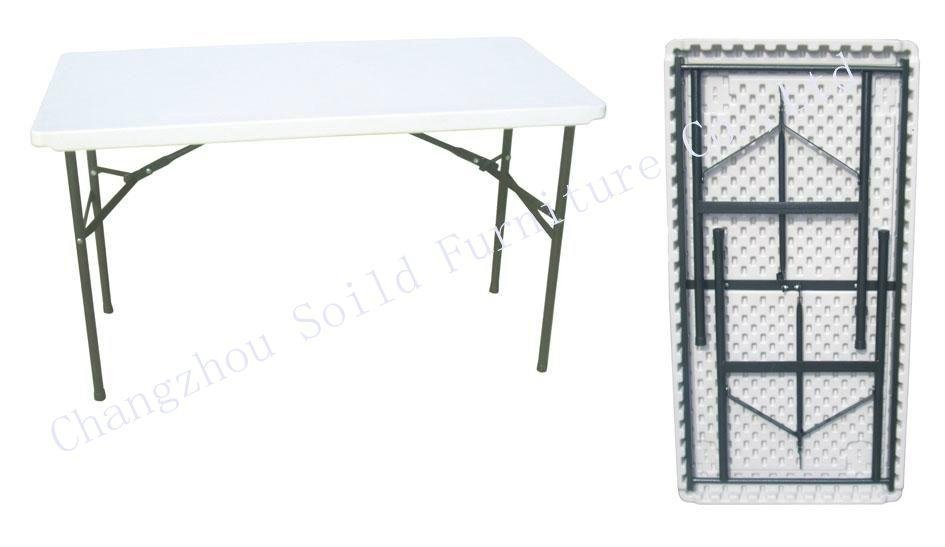 C122 4'rectangular Resin HDPE Folding Table for Banquets