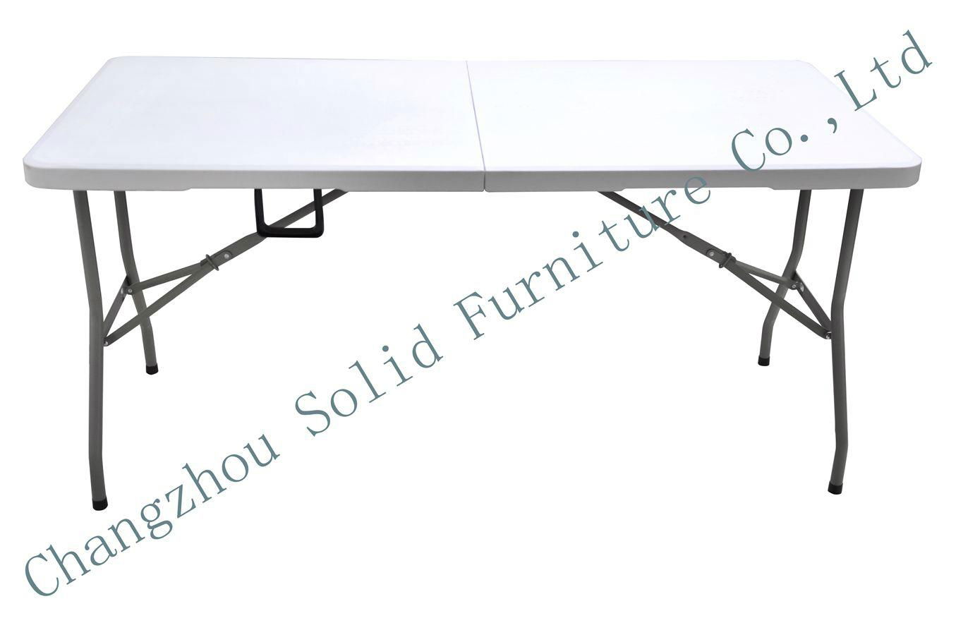 Z152 5FT fold in half table HDPE plastic foldable table 