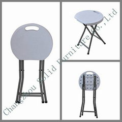 D30cm Easy-Handling Plastic Round Folding Stool