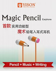 pen design with touch screen  hifi  stereo in-ear earphone