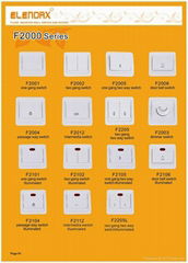 Flush Mounted Electrical Wall Switches and Sockets F2000