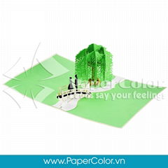 The Willow card, love card, kirigami card