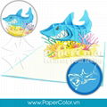 The shark card, 3d pop up card, greeting card 4