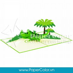 Crocodile card, 3d pop-up card,