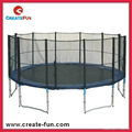CreateFun hot selling best brands premium 15ft trampoline with outside safety ne 1