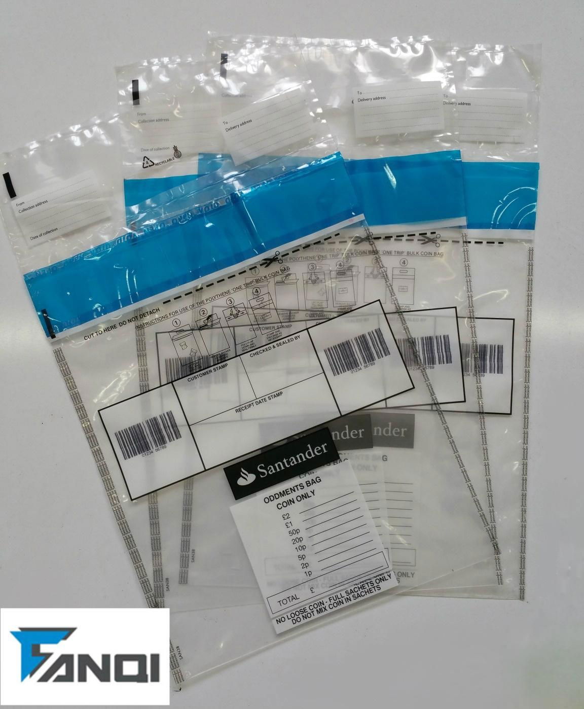 Clear Plastic Security Bank Bags