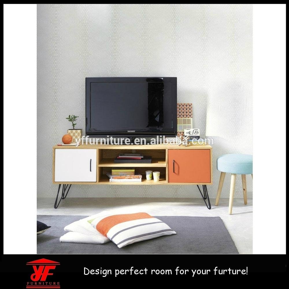 Morden Pictures of Wooden Designs LCD TV Cabinet with Showcase  2