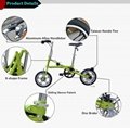 aluminum alloy folding bicycle with integrated wheel 2