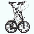 aluminum alloy folding bicycle with integrated wheel 1