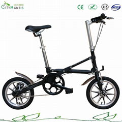 14inch carbon steel one second folding bike 