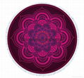 Deep purple totem round turkish towel