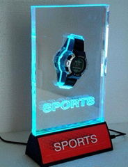 Acrylic watch display with led lights