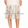 Womens Leather Skirt With Tassel