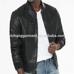 Men''s Blk Lamb Bomber Leather Jackets