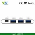 2015 New Design USB 3.1 Type C USB-C to USB3.0 4 Port Hub 1