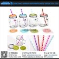 400ml Glass Mason jars With Colored Lids