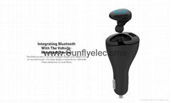 Factory 2.1A intelligent vehicle-mounted and fast car usb charger one with bluet