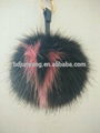 faux fur pom poms fur ball keychain for bag charm 3
