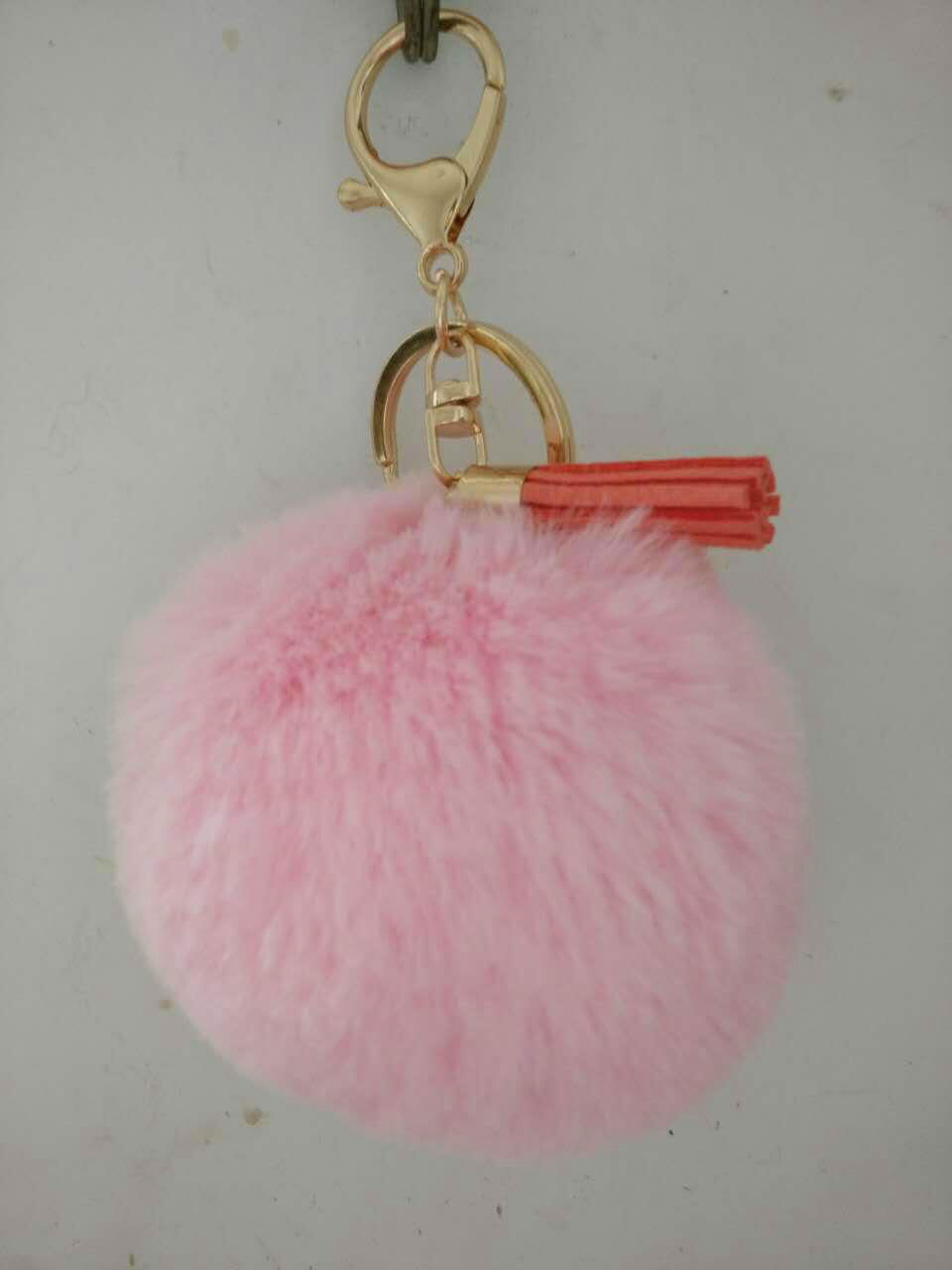 real rabbit fur poms ball keyring for bag charm 2