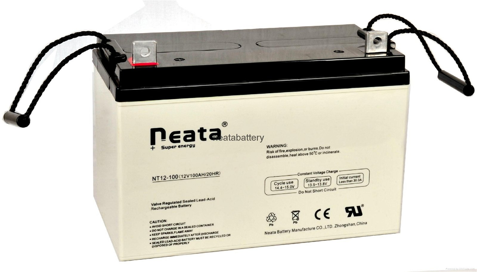 12V100Ah NEATA long life Front Terminals AGM Sealed Lead Acid Solar Battery for 