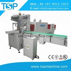 Automatic L type bottle shrink wrap packing machine with sleeve type wrapping
