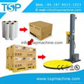 Automatic stretch pallet wrapper pallet