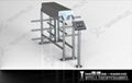 Waist Height Rotating Turnstile with Fence( single double aisle) 2