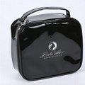 black Enamel PU cosmetic bag														 1