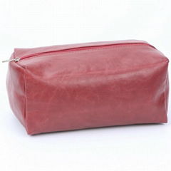 Red Crack PVC Cosmetic Bag