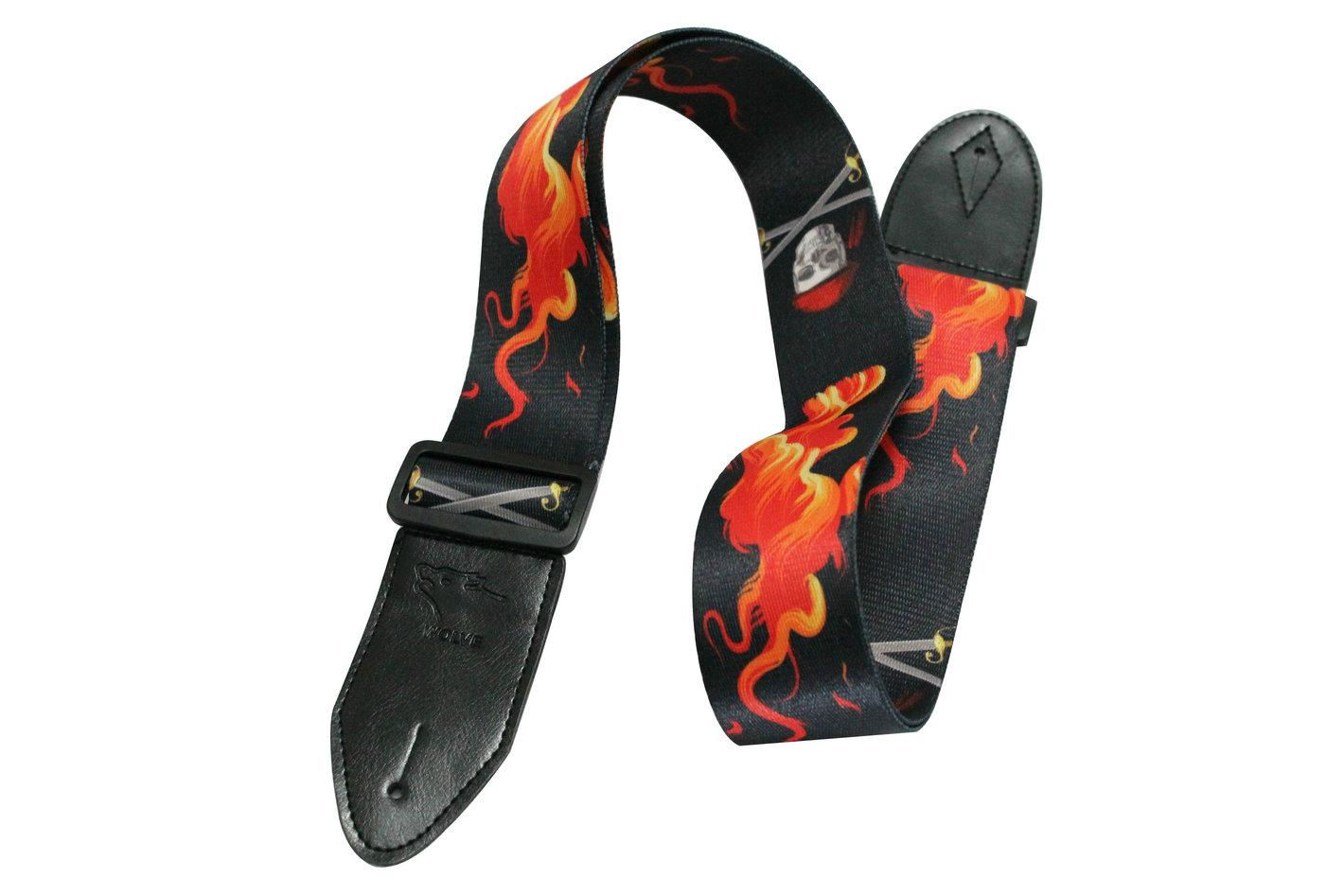 Guitar Strap Leather jacquard OEM Pattern Music parts Guitar Accessories 2