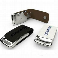 8GB PU Leather U disk USB flash drive 