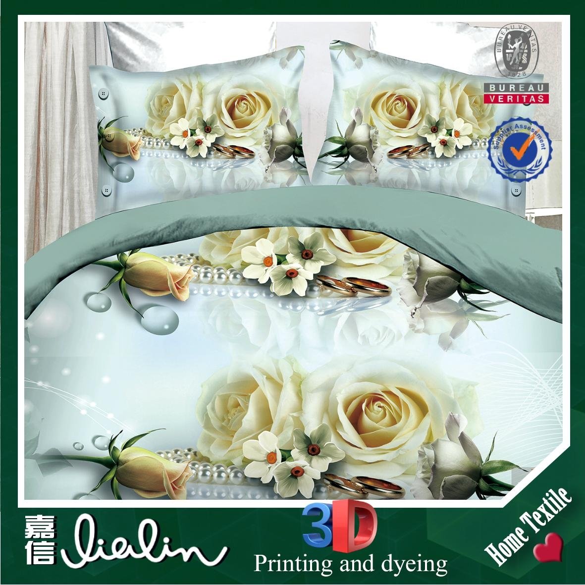 China supplier 100% polyester fabric 3D bedding set 4