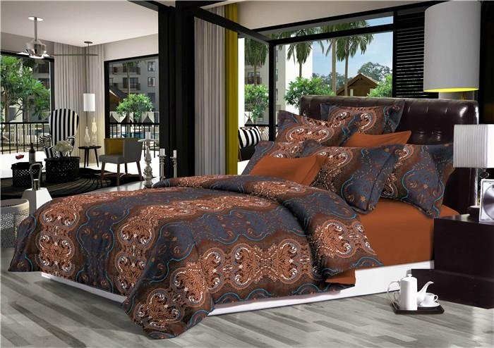 China supplier flannel fabric polyester bedding set 5