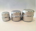 Mini body cream clear glass jar metal lid 2