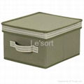 Le'sort Hot Sale Nonwoven Fabric Foldable Storage Basket Clothing Bin with cover 4