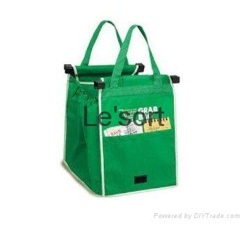 Factory sale Polyester shopping trolley bag foldable shopping bag reusable