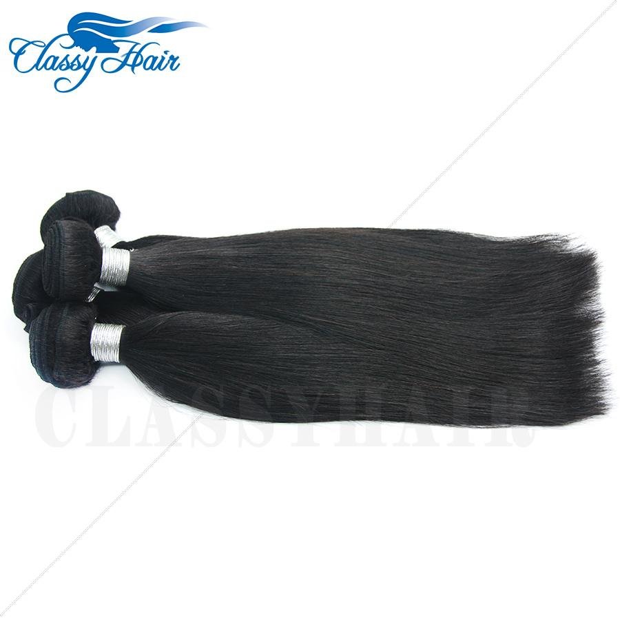 7A hotsale Raw Unprocessed Straight Peruvian Weft Human Hair Weave Fast Delivery 3