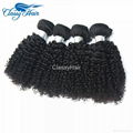 Kinky Curly Virgin Brazilian Peruvian Malaysian Human Hair Weave Bundles