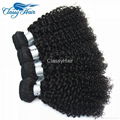 Kinky Curly Virgin Brazilian Peruvian Malaysian Human Hair Weave Bundles