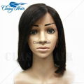 Straight Unprocessed Full Lace Human Hair Short Bob Wigs 5