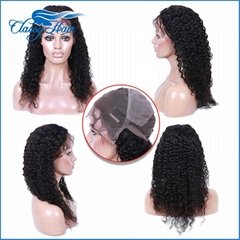 Curly Virgin Hair Full Lace Wigs Lace Front Wigs with Baby Hair For Black Women