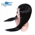 Unprocessed Straight Brazilian Full Lace Human Hair Wigs with Baby Hair