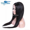 Unprocessed Straight Brazilian Full Lace Human Hair Wigs with Baby Hair