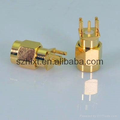 sma male plug connector for pcb mount  2